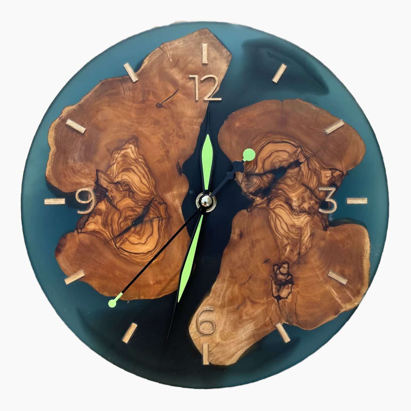 Orologio in legno e resina #4 - Elemento - Arredamento Made in Italy